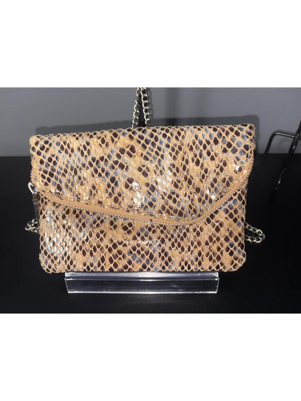 HOBO Daria Convertible Python Snakeskin Crossbody Clutch